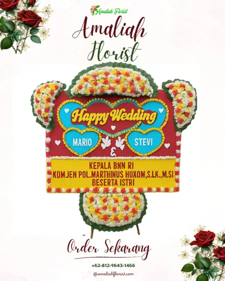 Papan Bunga Pernikahan Pakisrejo